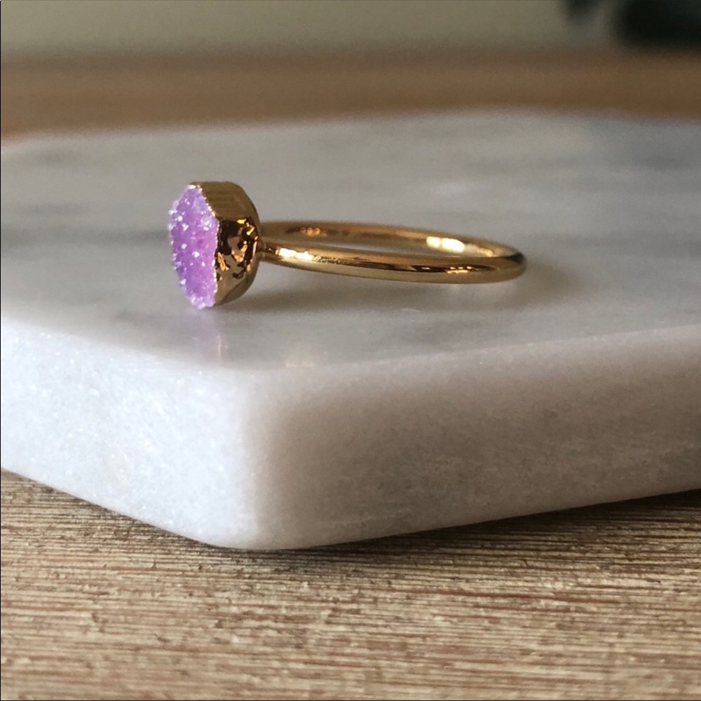 Raw Druzy Crystal Ring - Picture 4 of 7